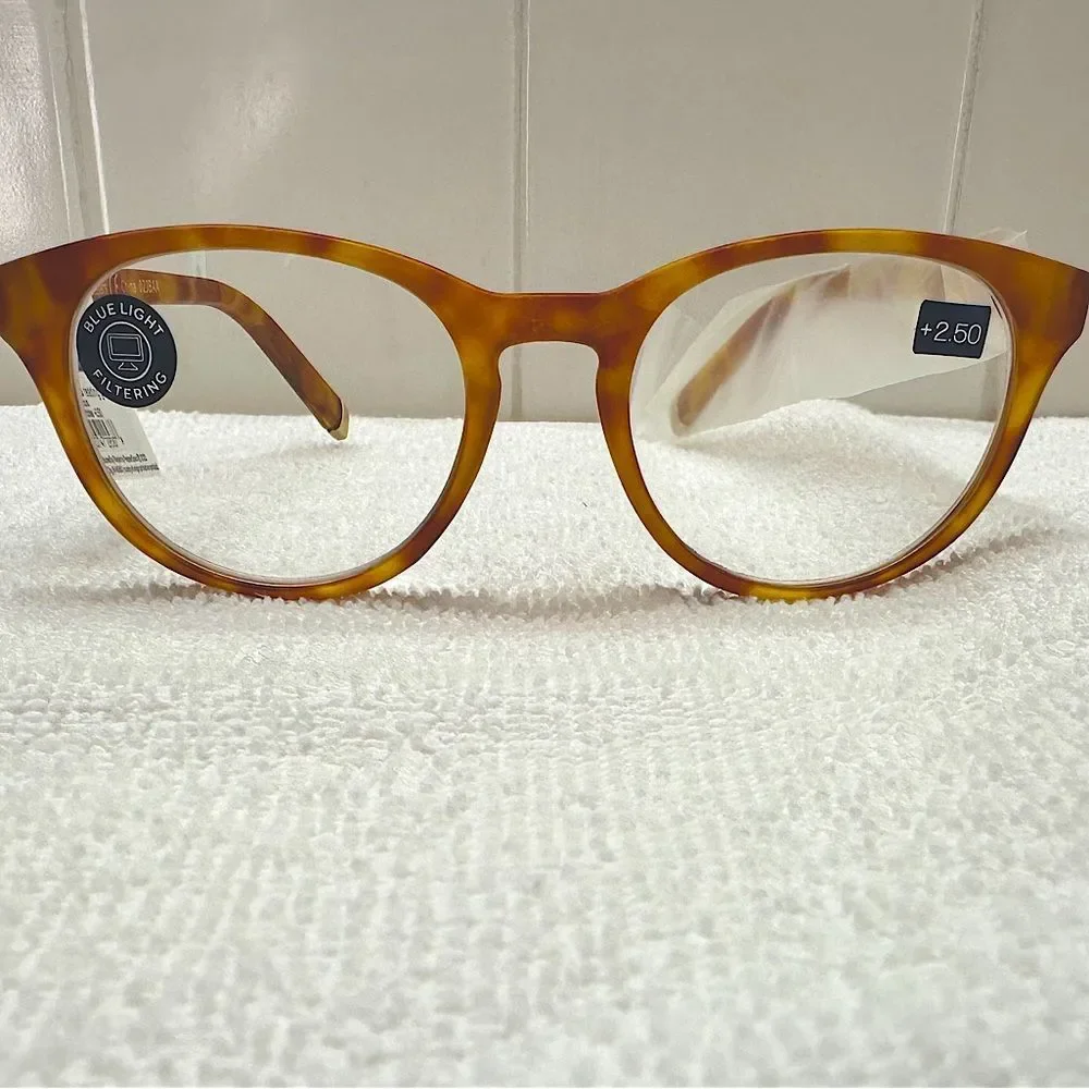 Anthropologie Peepers Reading Glasses Canyon Blue Light Blocking 2.50 • NEW •